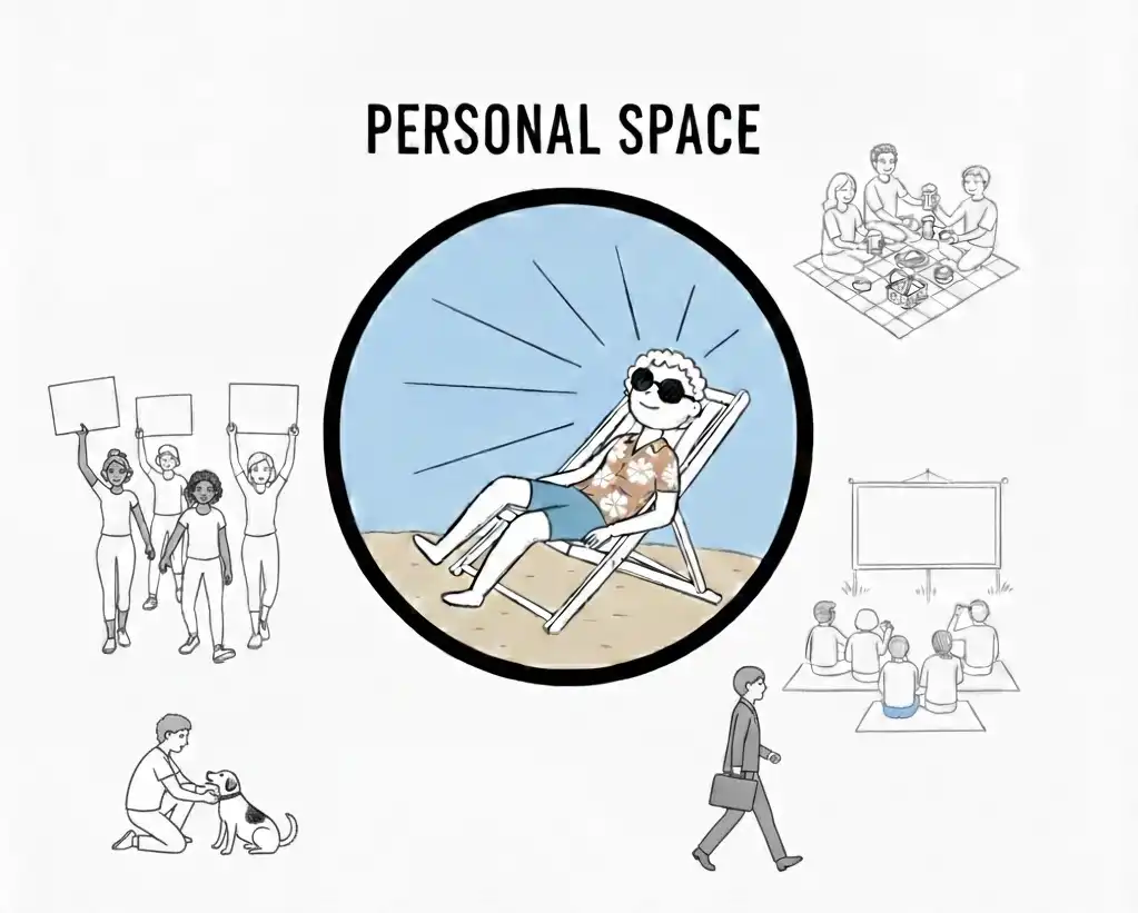 Illustration showing tolerant vs intolerant attitudes.